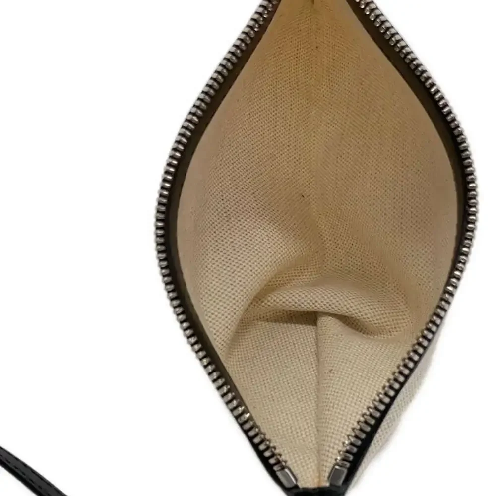 Balenciaga Pouch Cream Black Canvas Leather